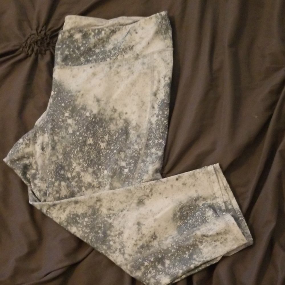 Womens Gray Galaxy Athletic Pants